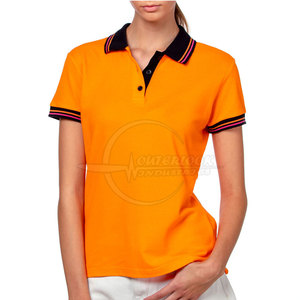 Ropa informal de verano de algodón 100% para mujer de calidad superior ligera y duradera para camiseta Polo - Product Image 1