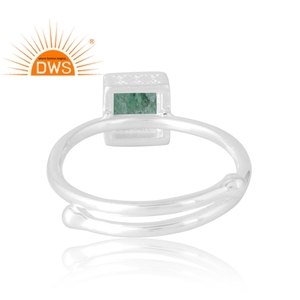 Meilleure vente 925 argent Sterling naturel vert fraise Quartz bague en pierres précieuses bijoux personnalisés pour les femmes cadeau pour elle - Product Image 2
