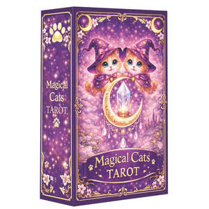 Cartes de tarot pour débutants English Magical Cats pour les anglophones - Product Image 1
