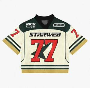 Venta al por mayor de gran tamaño Vintage fútbol americano Jersey Streetwear Retro malla equipo uniformes 2025 - Product Image 4