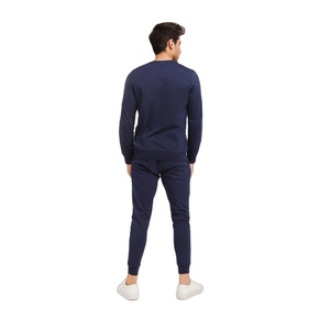 Ensemble de survêtements de gymnastique pour hommes personnalisés en gros noir coton respirant poids lourd conception de logo bas prix survêtement personnalisé pour l'hiver - Product Image 2