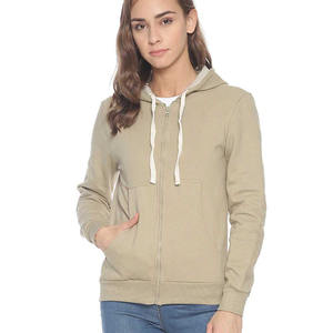 Meilleure qualité hiver femmes polaire sweats à capuche décontracté couleur unie coton pull modeste OEM Service à vendre - Product Image 5