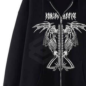 Custom Designed Men's <b>Rhinestones</b> <b>Hoodie</b> for Winter Wear Hooded with Solid Pattern ODM Supply - Product Image 3