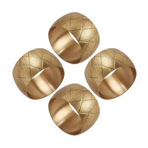 Anillos de latón para servilletas dorados y dorados, servilletas de diseño de estrella, cuerno largo, ciervo, chapado en oro, sortija para servilletas de uva antigua - Product Image 2