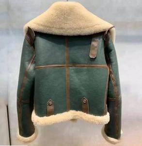 Blouson aviateur en cuir véritable de mouton retourné pour femme, couleur personnalisée sur mesure, fabriqué à la main, teint RAF, séchage rapide - Product Image 6