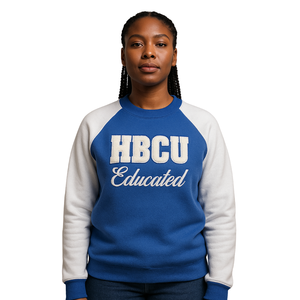 Sweat-shirt à manches raglan avec broderie en chenille, motif sororité grecque Divine Nine, style universitaire, pour les diplômés des HBCU - Product Image 4