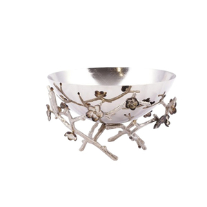 Bol de service élégant en métal doré poli, design feuille de branche décoratif écologique, centre de table moderne, ustensile de cuisine de luxe - Product Image 6