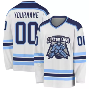 Camiseta de hockey sobre hielo para hombre con logotipo personalizado, uniforme deportivo con diseños personalizados, tamaño que acepta la impresión del cliente, uniforme de servicio OEM - Product Image 1