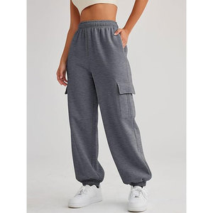 Custom Logo Baggy <b>Joggers</b> Oversized Plain High Waisted Fleece Track Pants <b>Stacked</b> <b>Joggers</b> for Women BY BS 2026 - Product Image 3
