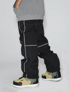 Pantalon de ski en velours côtelé décontracté pour homme, léger, imperméable, respirant, style hip-hop, parachute avec impression de logo personnalisé - Product Image 3