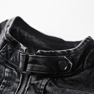 Veste en jean denim OEM pour hommes Vêtements d'extérieur décontractés Veste d'automne Manteau boutonné en jean Veste en jean oversize pour hommes - Product Image 6