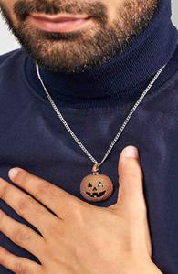 Collar con Colgante de Diamante Moissanite de Color, Estilo Hip Hop, con Diseño de Calabaza de Halloween, Plata 925, Joyería a Bajo Precio - Product Image 3