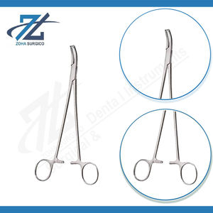 Pinzas de Peritoneum Faures Manuales de 205 mm, Ligeramente Curvadas, de Acero Inoxidable Quirúrgico, de 3 Mordazas, Reutilizables, con Certificación CE - Product Image 3