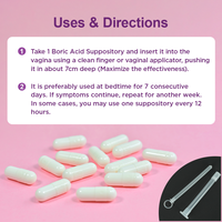 Aromlife Suppositoires à l'acide borique biologique Capsules d'acide borique Soutien au contrôle des odeurs 30 capsules par flacon Produit vaginal naturel