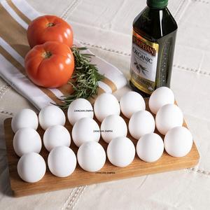 Plateau porte-oeufs rustique en bois d'acacia fabriqué à la main Organisateur en bois naturel pour 18 œufs, support de rangement de comptoir de style ferme - Product Image 3