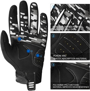 Precio al por mayor Racing MX Guantes de dedo completo Guantes de motocross transpirables impermeables para ciclismo a prueba de golpes - Product Image 4