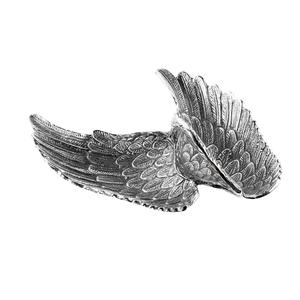 Bol de rangement en métal en forme d'aile décorative pour la maison fini antique argenté Bol de service en aluminium poli pour les noix et les bonbons pour les fêtes - Product Image 1