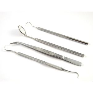 3 PCS Kit d'examen dentaire professionnel en acier inoxydable personnalisé Ensemble de traitement des dents avec miroir, détartreur et pince à épiler - Product Image 3