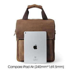 Bolso bandolera de piel de vaca auténtica de lujo para hombre, maletín, bandolera de hombro - Product Image 5