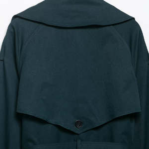 Ropa de mujer de otoño 2025 nueva moda abrigo largo suelto cinturón Retro decorado abrigo cortavientos de manga larga para mujer - Product Image 6