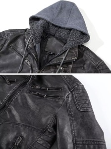 เสื้อแจ็คเก็ตหนัง PU สำหรับผู้ชาย ป้องกันลม ดีไซน์ล่าสุด เสื้อกันลมฤดูหนาว รับผลิตแบบ OEM ODM - Product Image 5