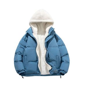 Ropa de abrigo de invierno con logotipo personalizado para hombre, chaqueta acolchada transpirable de último diseño, con capucha, a prueba de viento, impermeable, de tela satinada - Product Image 6