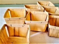 Cesta de madera para frutos del bosque, ideal para la recolección, almacenamiento, embalaje y manipulación de frutas y verduras, cajas decorativas de almacenamiento.