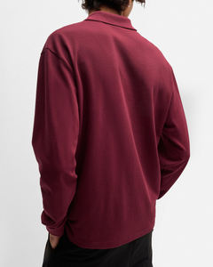 Fabricante 100% algodón manga corta de punto hombres transpirable Polo camisetas Casual patrón sólido de talla grande Polo camisa - Product Image 6