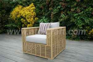 Moderno Simple de alta calidad en forma de L al aire libre sofá de bambú de mimbre y muebles de ratán para Patio Garden Resort comedor uso - Product Image 5