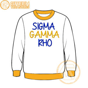 Sudadera de lana de algodón Sigma Gamma Rho personalizada de alta calidad, Jersey bordado, chaqueta para mujer, ropa griega, estilo de hermandad - Product Image 5