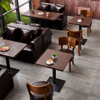 Chaises de salle à manger en bois massif, mobilier de restaurant moderne, siège en cuir noir, chaise à pieds en bois pour cuisine, café, hôtel