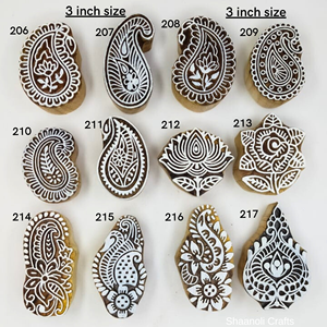 Hermosos Sellos de Madera Hechos a Mano para Impresión con Bloques de Henna, Sellos de Papel para Manualidades, Sellos de Tela para Impresión Textil, Juego de 50 Sellos con Diseños Variados. - Product Image 5