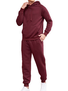 Conjuntos de chándal para hombre de nuevo diseño 2024, chándal con capucha de Color sólido a la moda para hombre, chándal para correr, traje deportivo para hombre - Product Image 5