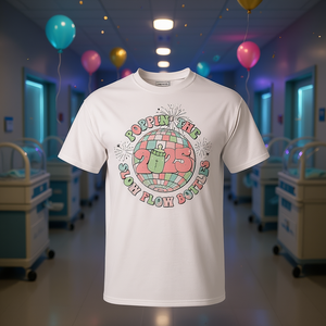 T-shirt Poppin' Bottles NICU Nurse New Years 2025 Slow Flow Bottles - Product Image 3