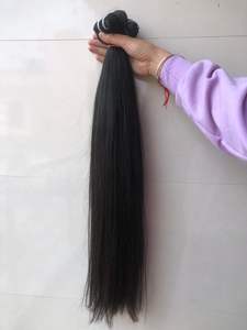 ผมต่อแบบเรมี่ตรง20 "วิกต่อผมชาวอินเดียผมมนุษย์วาดเดี่ยวสีดำ - Product Image 6