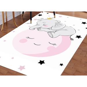 Alfombra de Elefante Adorable, Alfombra Estampada, Alfombras de Animales, Alfombra para Habitación Infantil, Alfombra Rosa, Alfombra Suave con Pelo - Product Image 2