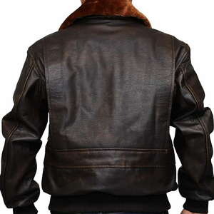 Chaqueta de Motociclista de Invierno de Última Moda, Personalizada, Resistente al Viento, Impermeable, Transpirable, Ecológica, de Cuero Genuino con Cierre de Cremallera - Product Image 2