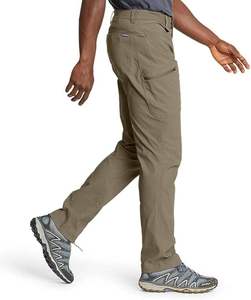 Pantalones informales Rainier para hombre, ligeros, de lana, elásticos, con cierre alto, estilo medio, diseño plano, teñido liso, servicio OEM disponible, lona - Product Image 5