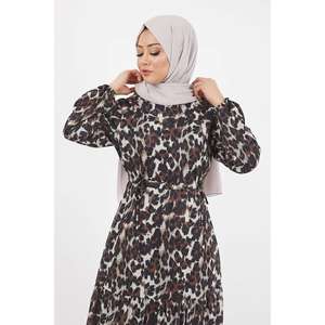 Robe en mousseline de soie à imprimé léopard décontractée - Product Image 2