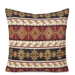 No 516 Goblen Kilim Minder Bordo 45x45 cm portátil geométrico cuadrado lana yute impreso Kilim para decoración cojines decorativos - Product Image 1