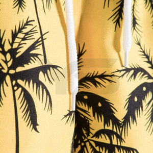 Short de bain personnalisé en coton de haute qualité avec motif solide Logo personnalisé en toile mi-taille-Style décontracté avec marque privée - Product Image 3