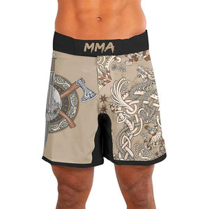 Pantalones cortos de entrenamiento MMA de tallas grandes para hombre al por mayor, pantalones cortos de boxeo sublimados personalizados con patrón sólido, impresión Digital con etiqueta privada - Product Image 2