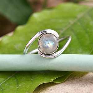 Bagues de fiançailles et de mariage pour femmes, en argent sterling plaqué, turquoise, empilables, délicates, minimalistes, de qualité supérieure - Product Image 3