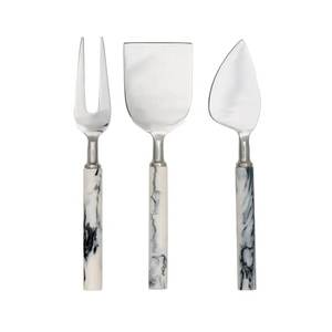 Juegos de esparcidor de mantequilla de queso de Metal plateado Mango curvo Utensilios de cocina de acero inoxidable para mesa Cuchillos elegantes para - Product Image 2