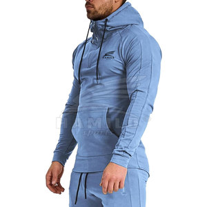 Fabricación de Pakistán, sudaderas deportivas de Color sólido para hombres, logotipo impreso personalizado, sudaderas deportivas para hombres, sudaderas básicas de algodón mezclado - Product Image 2