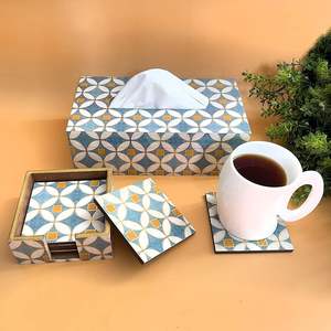 Boîte à mouchoirs imprimée en bois artisanale exclusive avec finition de surface brillante pour des idées de décoration intérieure au prix le plus bas - Product Image 5