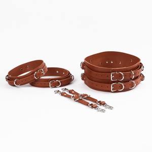 Fabricant personnalisé BDSM Bondage ceinture et cuisse poignets cuir de vachette différentes couleurs BDSM-0060 - Product Image 5
