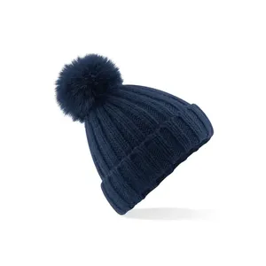 Casquette personnalisée Verbier en fourrure avec pompon – Chapeaux et casquettes promotionnels avec merchandising unique - Product Image 3