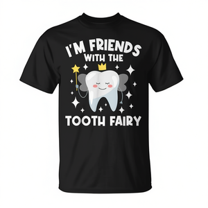 Camiseta Promocional para Ortodoncistas 'Soy Amiga de la Hada de los Dientes' para Clínicas y Consultorios de Ortodoncia - Product Image 3