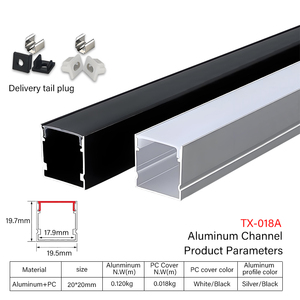 Profili in Alluminio <span class=keywords><strong>LED</strong></span> a Forma di V e U, Colori Personalizzabili con Vari Stili, Design di Illuminazione Creativi, Superficie Anodizzata - Product Image 2